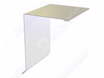 Планка ветровой доски 95 120 15 0,45 3м стандарт ПЭ RAL9002 серо-белый К-507