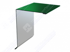 Планка ветровой доски 95 120 15 0,45 3м стандарт ПЭ RAL6002 зеленый лист К-507