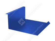 Планка примыкания нижняя 122 250 0,45 2м стандарт ПЭ RAL5002 ультрамарин К-502