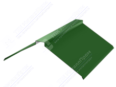 Планка конька плоского 150 150 0,45 2м стандарт ПЭ RAL6002 зеленый лист К-512