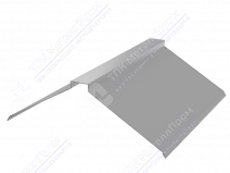 Планка конька плоского 190 190 0,45 2м стандарт ПЭ RAL7004 сигнально-серый К-512