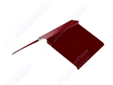 Планка конька плоского 190 190 0,45 2м стандарт ПЭ RAL3003 рубин К-512