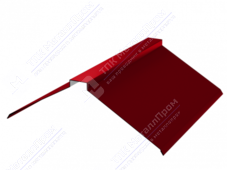 Планка конька плоского 190 190 0,45 2м стандарт ПЭ RAL3011 коричнево-красный К-512