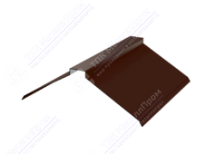 Планка конька плоского 190 190 0,45 3м стандарт ПЭ RAL8017 шоколад К-512