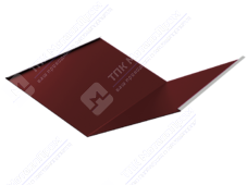 Планка ендовы нижняя 298 298 0,45 2м стандарт ПЭ RAL3009 красный оксид К-510