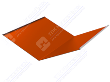 Планка ендовы нижняя 298 298 0,45 3м стандарт ПЭ RAL2004 оранжевый К-510