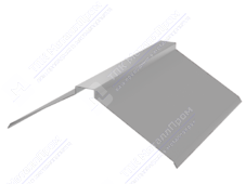 Планка конька плоского 190 190 0,45 3м стандарт ПЭ RAL9002 серо-белый К-512