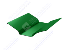 Планка ендовы верхняя 86 80 0,45 2м стандарт ПЭ RAL6029 зеленая мята К-508