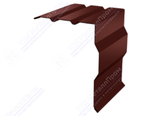 Планка ветровой доски фигурная 95 120 0,45 2м стандарт ПЭ RAL3009 красный оксид К-515