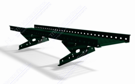 Переходной мостик BORGE 3м для м/ч, профн RAL6002 зеленый лист